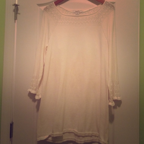 White sweater dress