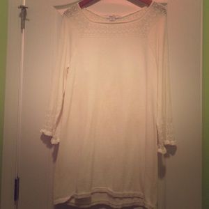White sweater dress