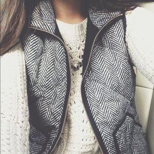 J crew herringbone vest