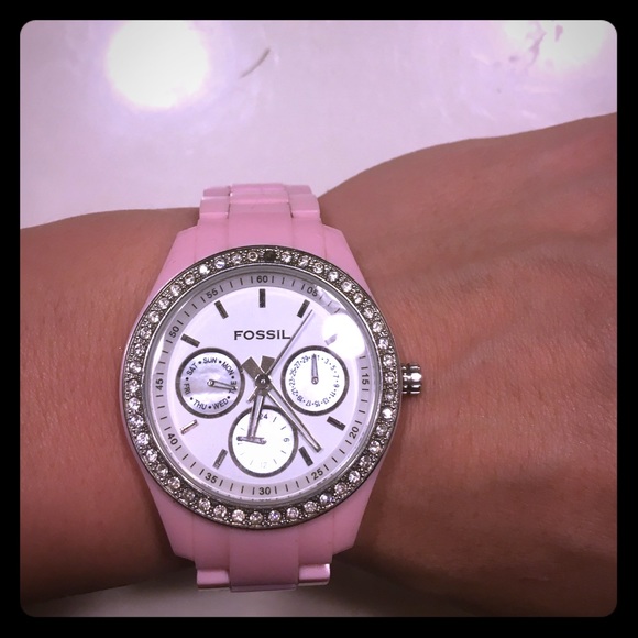 Fossil pink watch