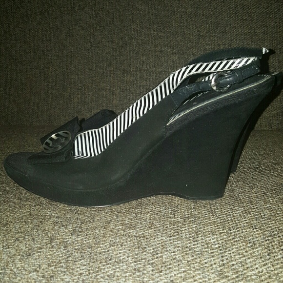 Tommy Hilfiger black wedge