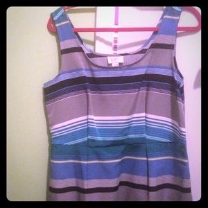 Multicolored striped dress