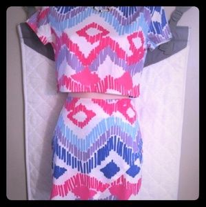 Cute Colorful Blouse&MiniSkirt Outfit.