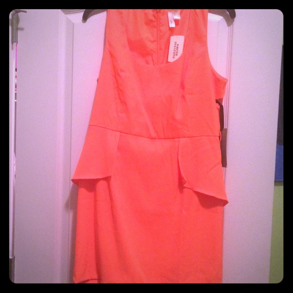 Orange Peplum dress