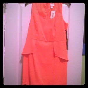 Orange Peplum dress