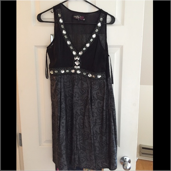 Silver and black shimmery dress