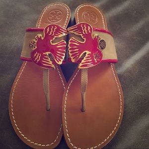 Tory burch pink dove sandals!