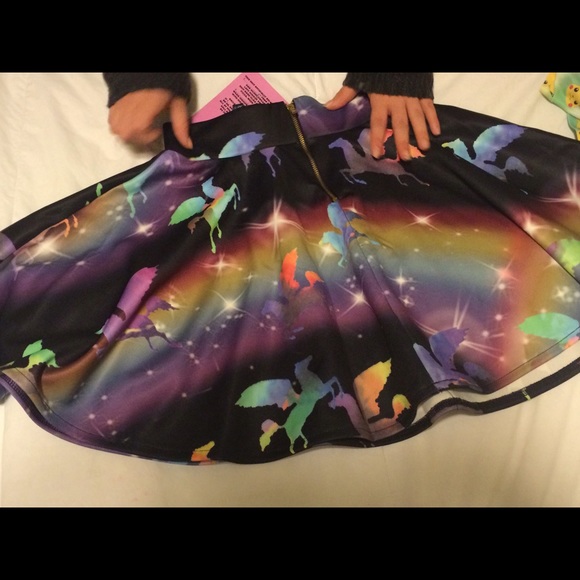 🦄O-mighty rainbow Galaxy unicorn skater skirt - Picture 2 of 3