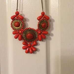 CLEARANCE: Gorgeous orange statement necklace
