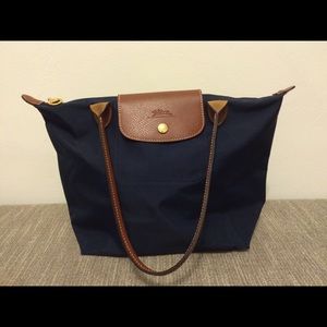 Longchamp Medium Le Pliage tote, navy