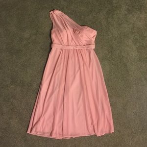 Blush pink bridesmaid dress