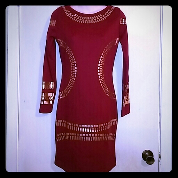 Maroon & Gold Dress