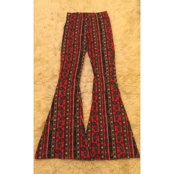 🌞What The Bell Pants - Paisley Print - Picture 2 of 4