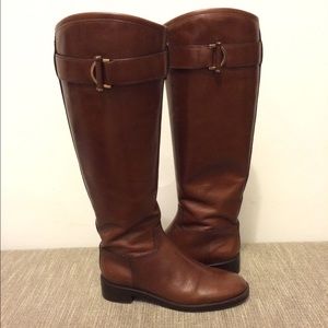 Tory Burch Grace Riding Boot. Size 6.5 in Sienna
