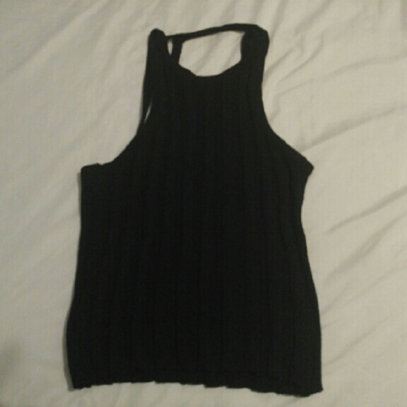 Ribbed racer sweater tank