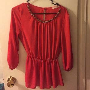 Red blouse