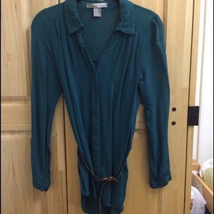 Dark teal blouse