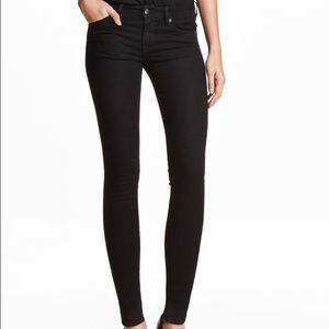 H&M skinny low waist black jeans