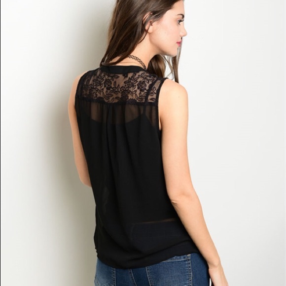 Must have sheer lace inset top!! LAST CHANCE - Picture 2 of 2
