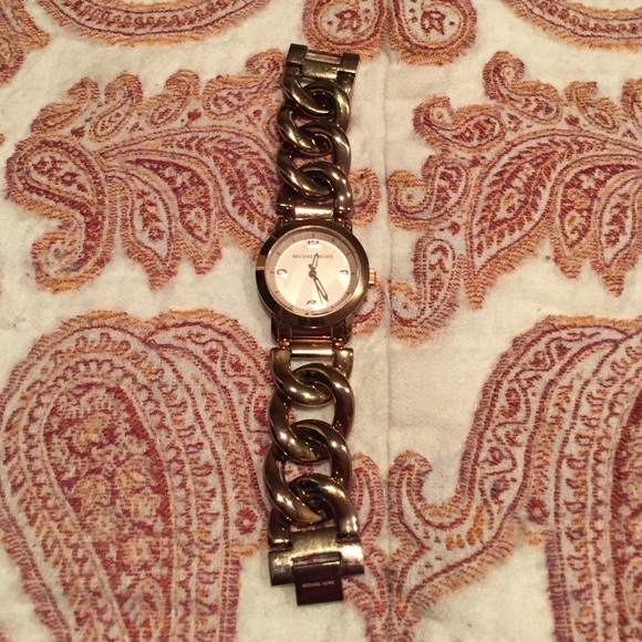 Rose gold MK watch