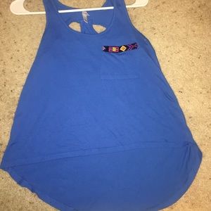 Blue tank top worn one time.