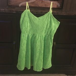 Lime crochet dress