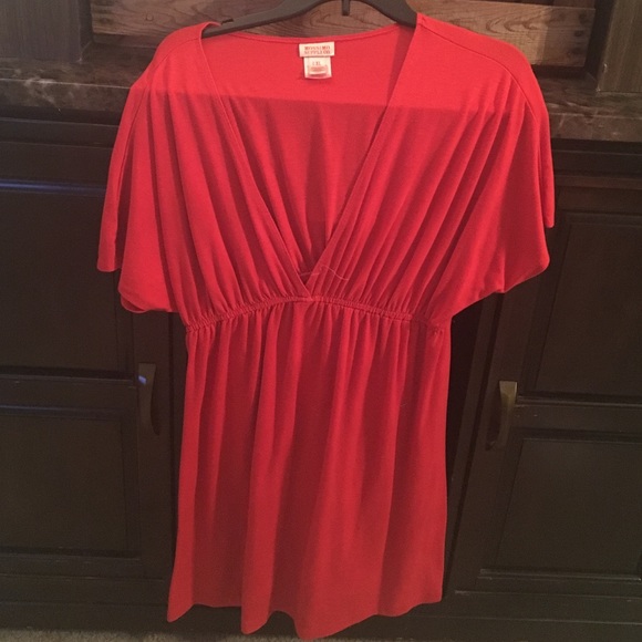 Red Bathing suit cover up