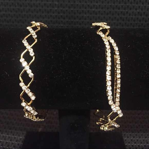 Oval Partial Mesh Bangles - image 1