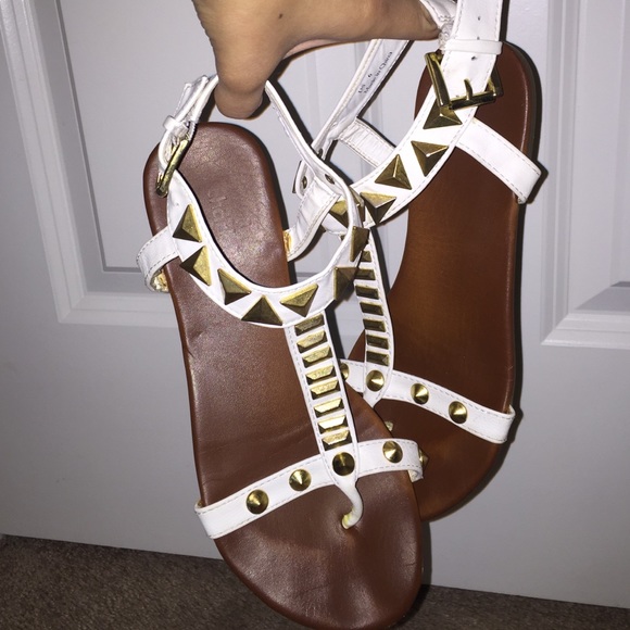 White sandals