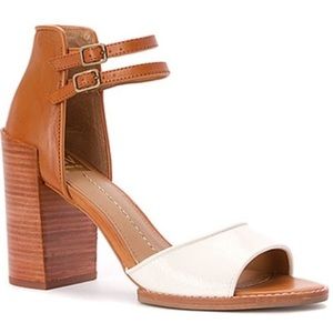Dolce Vita tan block strapping sandal heel