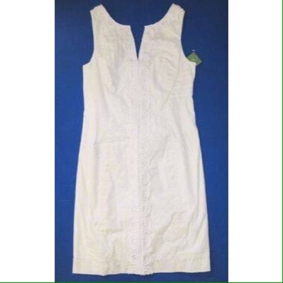 LILLYPULITZER JANICE SHIFT DRESS WHITE MAINE STATE