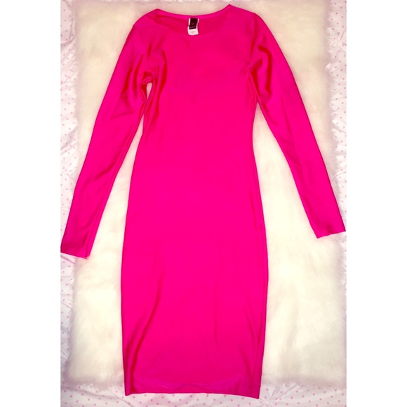 Windsor Neon Pink Midi dress