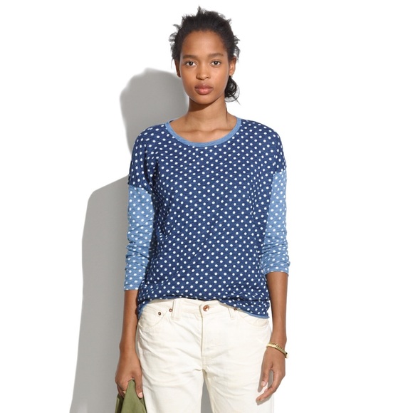Madewell Indigo Ink Dot Tee - Picture 2 of 3