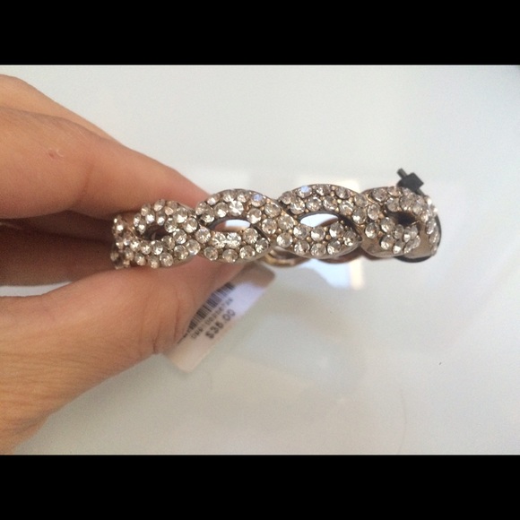 NWT J.Crew braided pave bracelet vintage gold