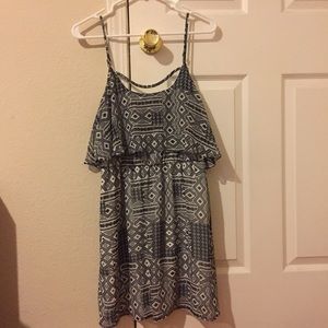 Foxy Back Cutout Layered Skater Dress