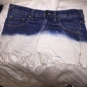 Free People dip dye high waisted shorts