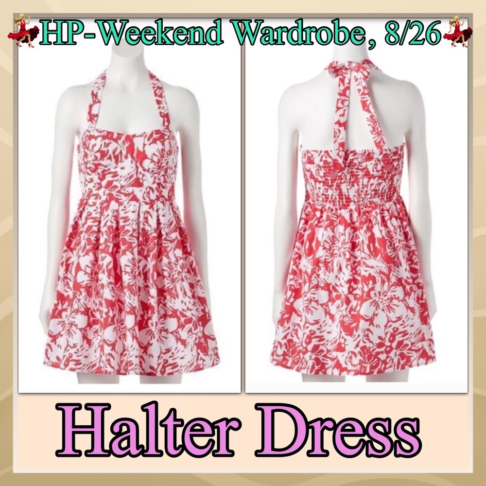 ๐ Floral Halter Dress, ๐HP๐ - Picture 1 of 3
