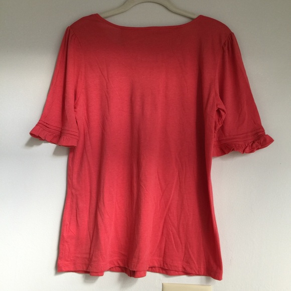 Anthropologie Ruffle Front Cotton Top - Picture 3 of 4