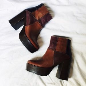Steve Madden Leather Patch Booties