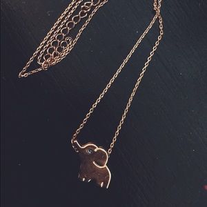 Rose Gold Elephant Necklace