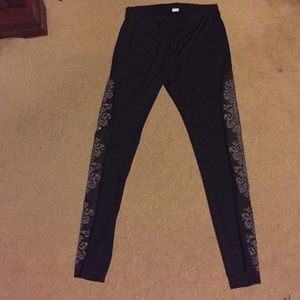 Beaded sheer leggings