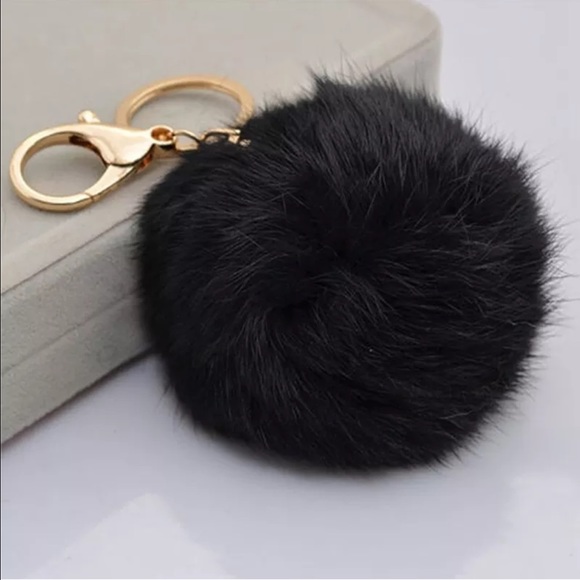 NWOT Black "Puff" Keychain