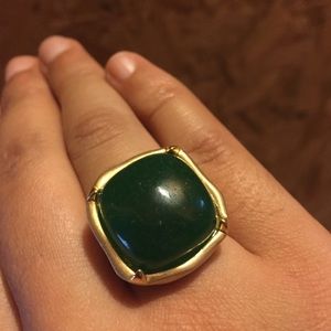 Genuine Jade and sterling silver  ring