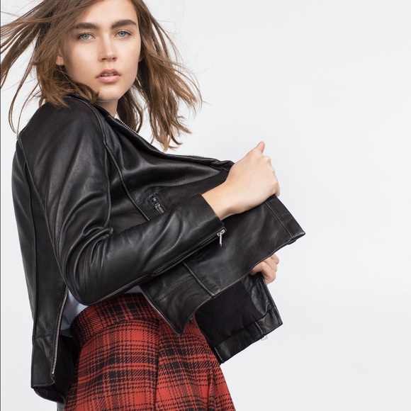 Zara Leather Motorcycle Jacket