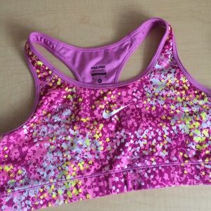 Nike pink sports bra