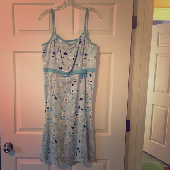 Anne Taylor Loft blue flower dress