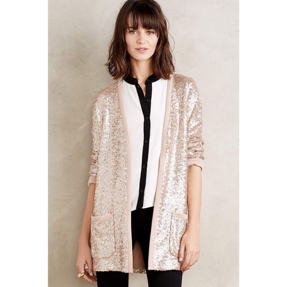 Anthropologie Tracy Reese Sequin Shimmer Cardigan