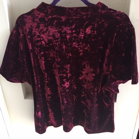 Forever 21 red velvet crop top - Picture 2 of 3