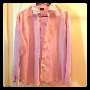 100% linen men shirt