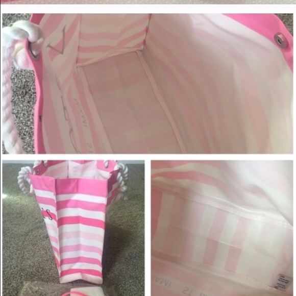 NWT Victoria's Secret Canvas Tote - Picture 2 of 3